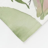 Aquarel van roze en lavendelrozen fleece deken (Hoek)