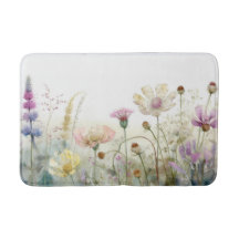 Aquarel veld van wilde bloemen