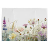 Aquarel veld van wilde bloemen groot cadeauzakje (Achterkant)