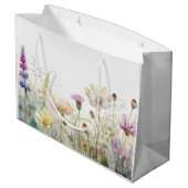 Aquarel veld van wilde bloemen groot cadeauzakje (Achterkant Gekanteld)