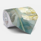 Aquarel veld van wilde bloemen stropdas (Opgerold)