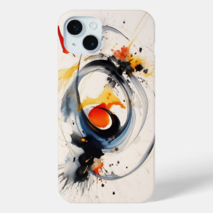 Aquarel verf krabbel iPhone 15 mini hoesje