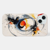 Aquarel verf krabbel iPhone hoesje (Achterkant horizontaal)