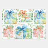 Aquarel Verjaardag Cadeaus Inpakpapier Vel (Voorkant)