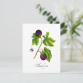 Aquarel Vijg botanische platte bedankkaart (Staand voorkant)