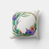 Aquarel vijgen weath design kussen (Voorkant)