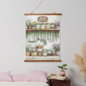 Aquarel Vintage Keuken Hangend Wandkleed (Slaapkamer)