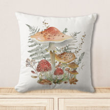 Aquarel Vintage Paddenstoelen en Varentakken