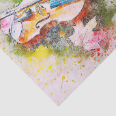 Aquarel Vioolmuziek Decoupage Tissuepapier (Detail)