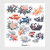 Aquarel Vis Scrapbook Briefpapier Sticker (Vel)