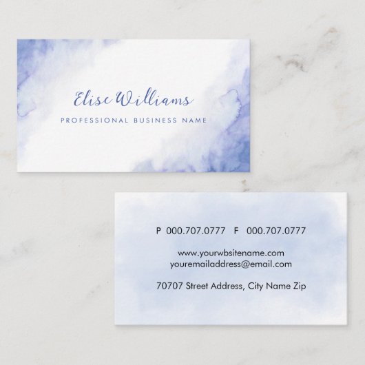 Aquarel visitekaartjes (Voorkant / Achterkant)