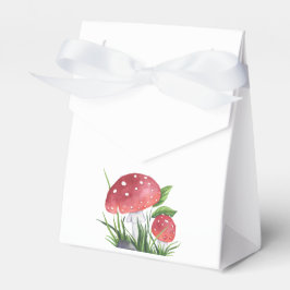 Aquarel vliegenzwam is onderweg! baby shower bedankdoosjes