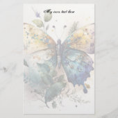 Aquarel Vlinders Briefpapier (Voorkant)