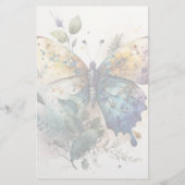 Aquarel Vlinders Briefpapier (Achterkant)