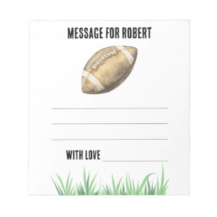 Aquarel voetbal verjaardag tijd capsule bericht notitieblok