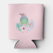 Aquarel Vogel en Bloem Blikjeskoeler (Voorkant)
