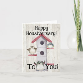 Aquarel Vogelhuisje Gelukkig Huis Jubileum Kaart