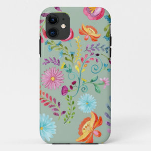 Aquarel Volk Bloemen - Aanpasbaar Case-Mate iPhone Case