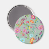 Aquarel Volk Bloemen - Aanpasbaar Magneet (Voorkant / Achterkant)