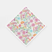 Aquarel Volk Bloemen - Aanpasbaar Servet (Hoek)