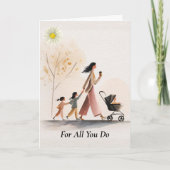 Aquarel voor alles wat je doet Moederdag Kaart (Voorkant)