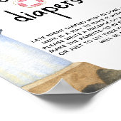 Aquarel vuurtoren - Late Night luiers Poster (Hoek)