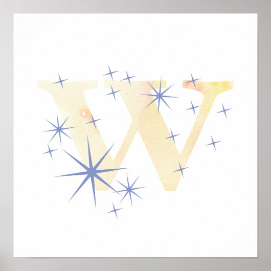 Aquarel W Poster (Voorkant)