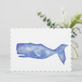 Aquarel Walvis  Kaart (Staand voorkant)
