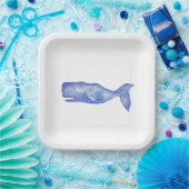 Aquarel walvis papieren borden bordje (Feest)
