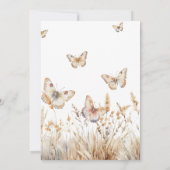 Aquarel Weide Vlinders Glas Pensioen Kaart (Achterkant)