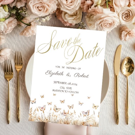 Aquarel Weide Vlinders Save The Date
