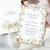 Aquarel Weide Wilde Bloem Boho Oefenavondeten Kaart