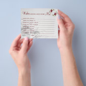 Aquarel Wensen voor de aanstaande mevrouw kaart (Hand)