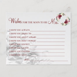 Aquarel Wensen voor de aanstaande mevrouw kaart