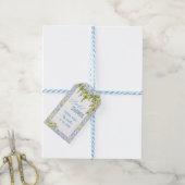 Aquarel whimsical citroenen mediterraan bruids Cadeaulabel (Met Touw)
