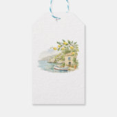 Aquarel whimsical citroenen mediterraan bruids Cadeaulabel (Achterkant)