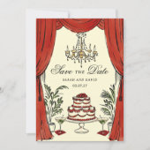 Aquarel Whimsical Glamour Save the Date Kaart (Voorkant)
