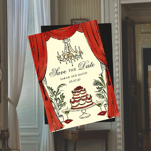 Aquarel Whimsical Glamour Save the Date Kaart