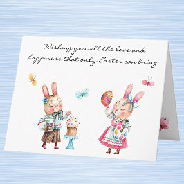 Aquarel Whimsical Pasen Zegen Notitiekaart