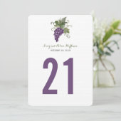 Aquarel Wijn Wijngaard | Tafel Nummer Kaart (Staand voorkant)