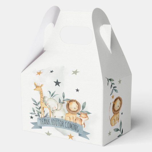 Aquarel Wild One Theme Party Boxes Bedankdoosjes (Achterkant)