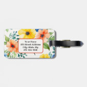 Aquarel Wildbloemen Mam Bagagelabel (Achterkant horizontaal)