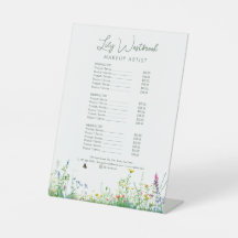 Aquarel Wilde Bloem Bloemendecoratie Prijslijst Sc