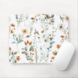 Aquarel wilde bloem Boho stijl Muismat