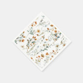 Aquarel wilde bloem Boho stijl Servet (Hoek)