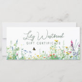 Aquarel Wilde Bloem Cadeau Certificaat (Voorkant)