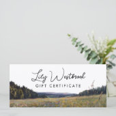Aquarel Wilde Bloem Cadeau Certificaat (Staand voorkant)