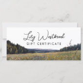 Aquarel Wilde Bloem Cadeau Certificaat (Voorkant)