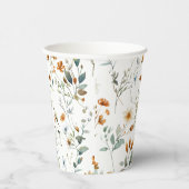 Aquarel wilde bloem elegant papieren bekers (Rechts)