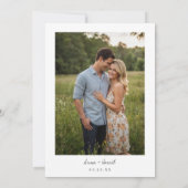 Aquarel Wilde Bloem Foto Trouw Uitnodiging (Achterkant)